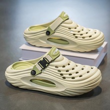 【多巴胺】夏季新款潮流软顶休闲男士凉拖鞋百搭时尚两穿包头鞋