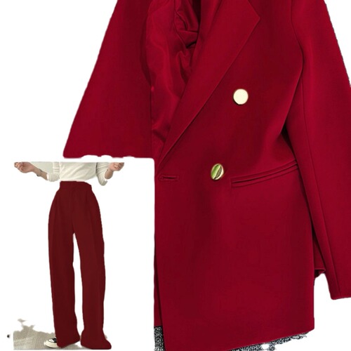 Women's Suit Set 2024 Fashion Casual High-Grade Spring and Autumn New Korean Style Loose Slimming Two-Piece Suit Set