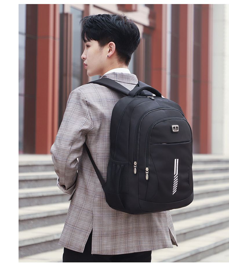 837g Weight Polyester Lining Material Zipper Closure Type Double Shoulder Straps Strap Type Zipper Backpack Bags Type School, Daily Occasion Oxford Cloth Material Waterproof Function School Backpack Backpack Solid Color Pattern All Seasons Season Unisex Gender Classic Style Style Square Shape Large Size Waterproof Solid Color School Daily School Backpack 20