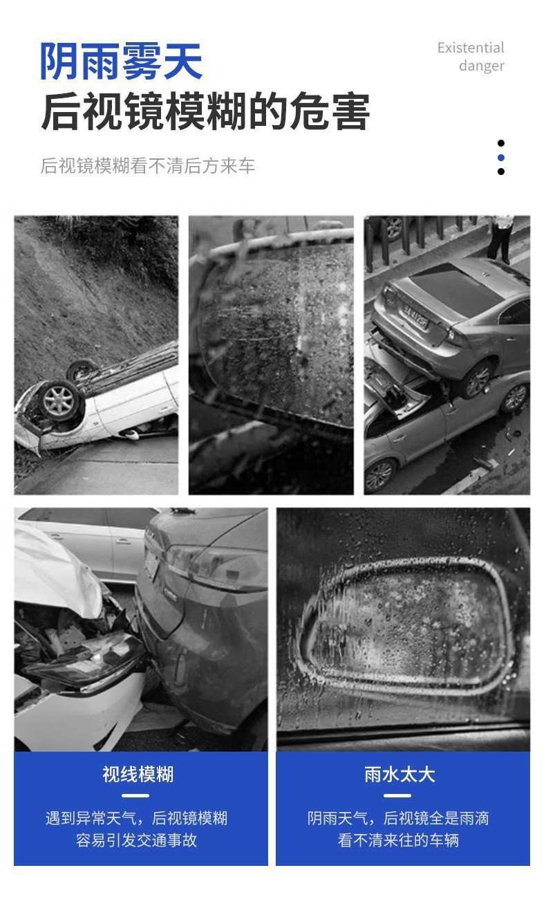 Rearview Mirror Rainproof Artifact Bullet Rain S1 Agent Car Glass Rainproof Agent Rainy Day Waterproof Car Window Water Repellent Coating Agent