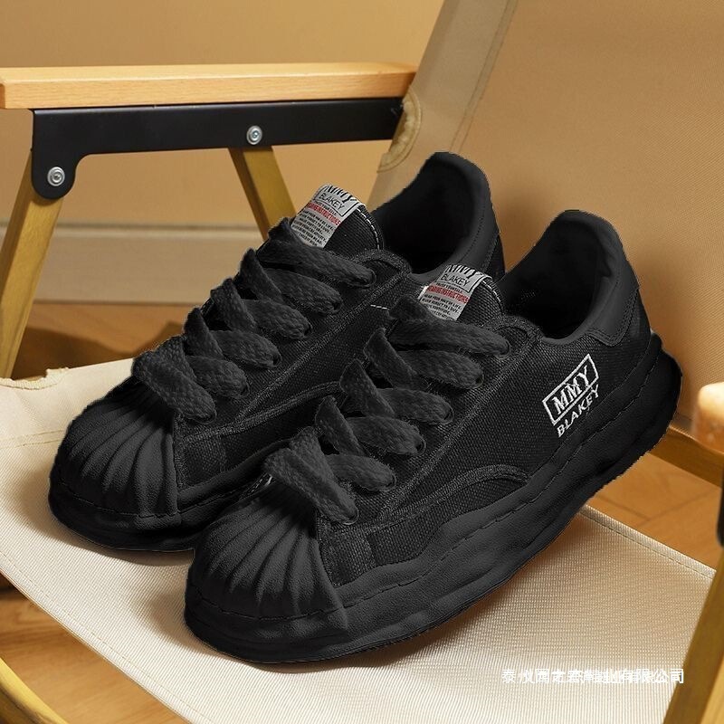 Japanese Original Trendy Shoes by Kunihiko Morishita, American-Style Campus Sneakers, High-Value Shell-Toe Canvas Shoes for Men
