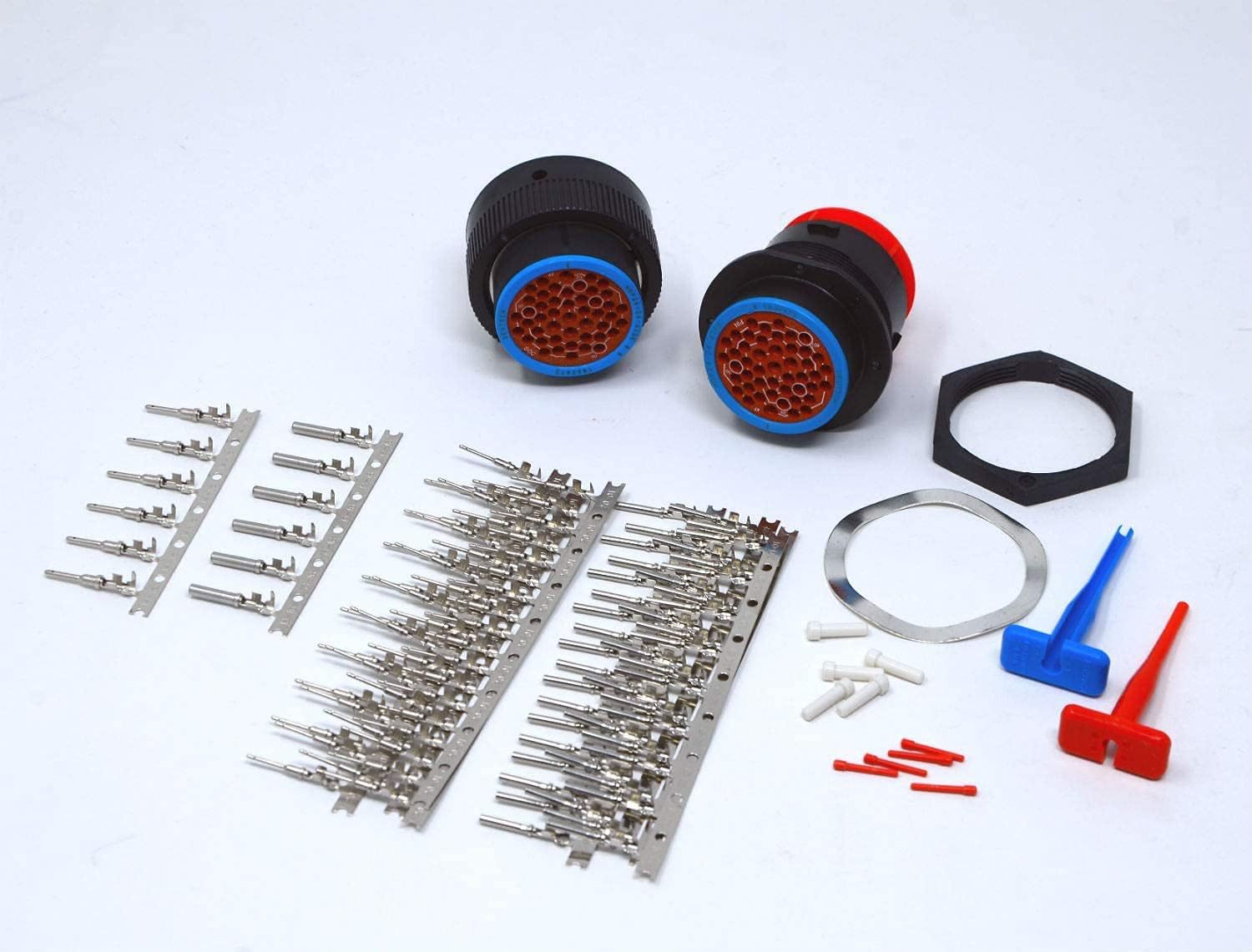 Deutsch HDP20 隔板 47 针连接器套件,14,20 AWG 冲压触点默认项