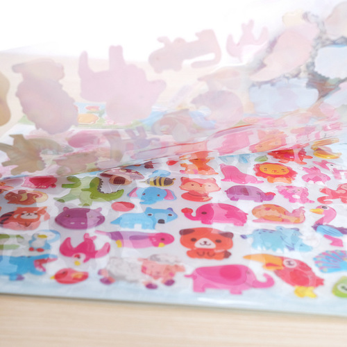 New Double Layer Cartoon Sticker Children's Costume DIY Sticker 3D Foam Gold Foil Stereo Sticker