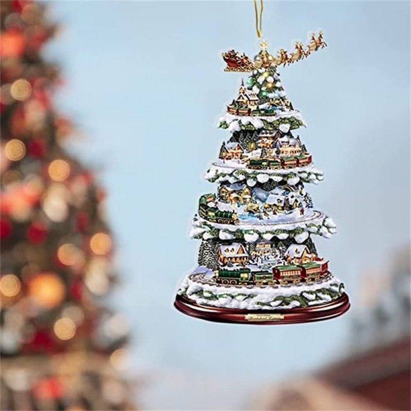 クリスマス装飾雪だるまクリスマスツリー装飾装飾アイデアアクリル平面農舎装飾プレゼント|undefined