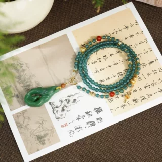 天然和田玉碧玉保真悟道吊坠无相境界项链新中式禅意雕刻玉石礼物