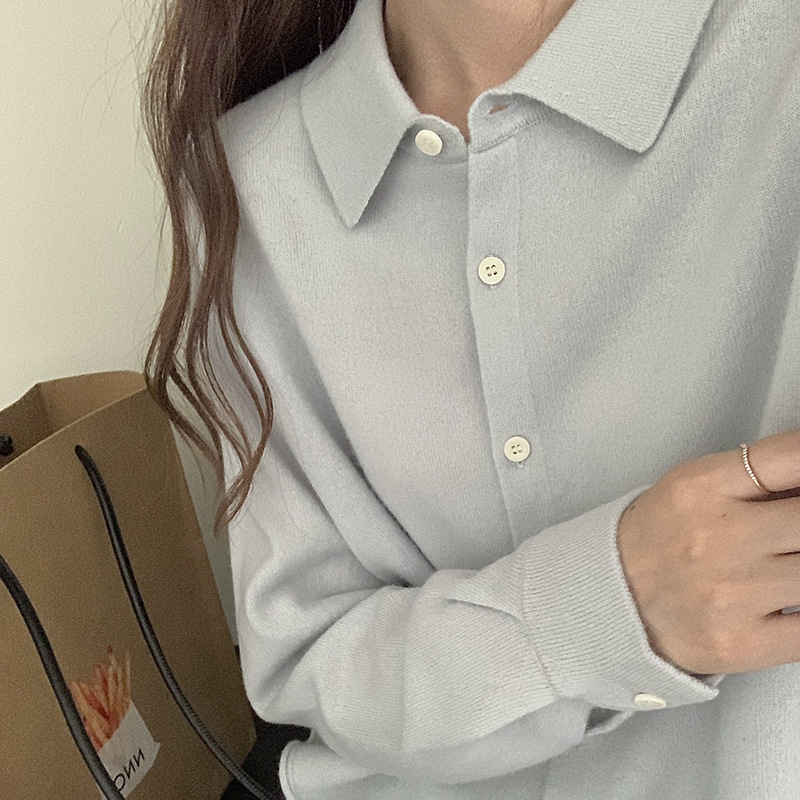 Gentle 100 Count Wool Knitted Cardigan 2025 Autumn and Winter New Long-Sleeved Shirt Sweater for Women