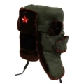 Green Cloth 195g Red Brown Velvet Red Five-Pointed Star Badge