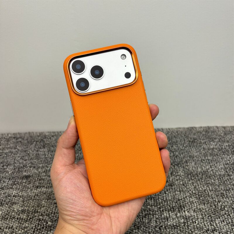 适用iphone17promax手机壳相机按键全包苹果17素皮磁吸防摔保护套|undefined
