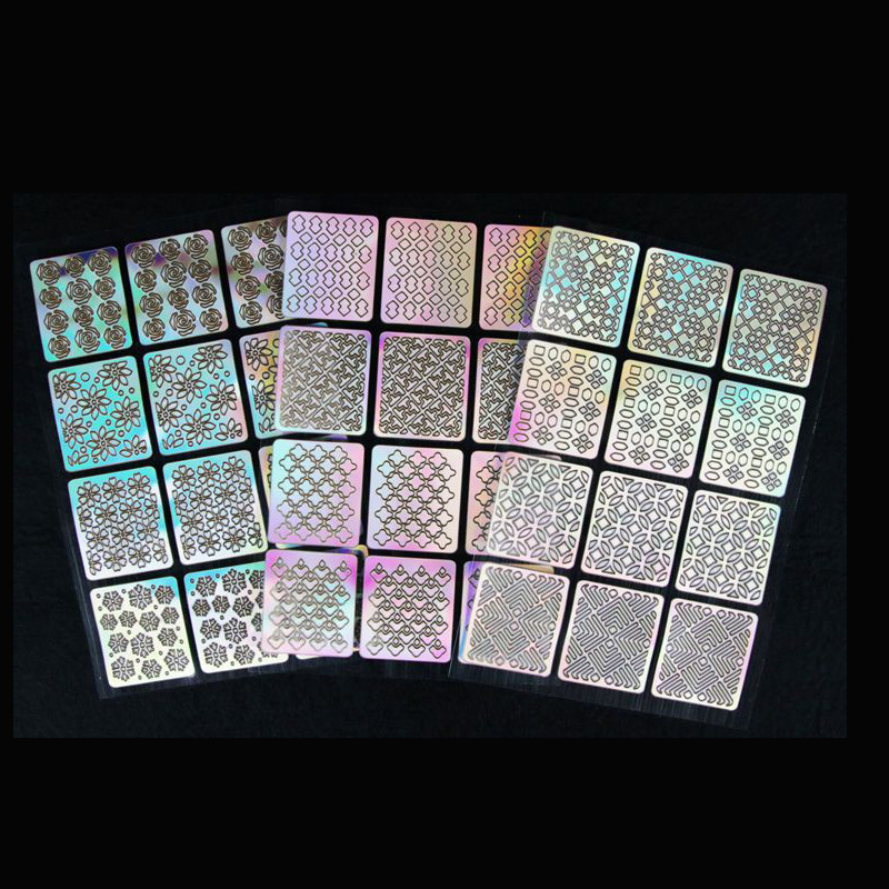 Nail hollow stickers Nail polish printin...