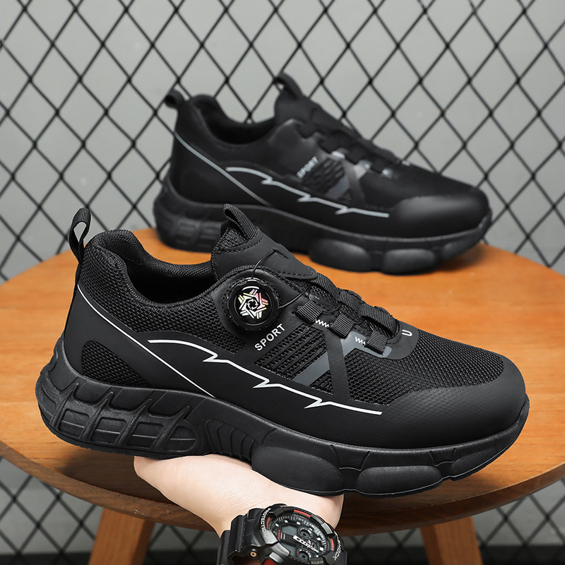 2026 primavera ocio botón giratorio viaje zapatos de senderismo urbano zapatos de montaña huecos transpirables zapatos de hombre zapatos deportivos casuales