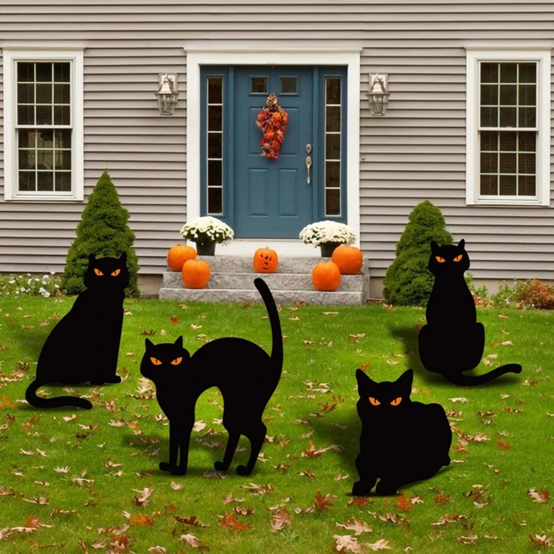 Halloween Cat transfronterizo nuevo gato negro decoración acrílica logotipo de Halloween