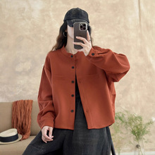 针织外套 2025秋季新款 简约休闲立领女开衫百搭纯色棒球服25027