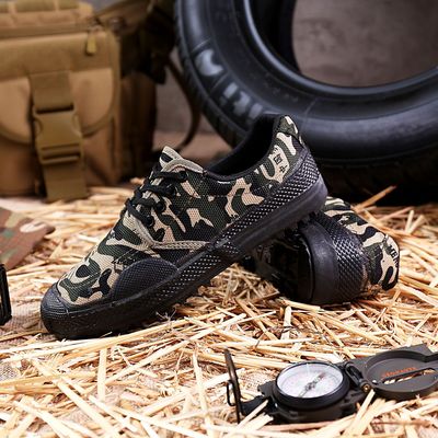 3618 Jiefang Xie Low Desert camouflage Rubber sole 34-45 men and women currency construction site Military training Labor Training shoes