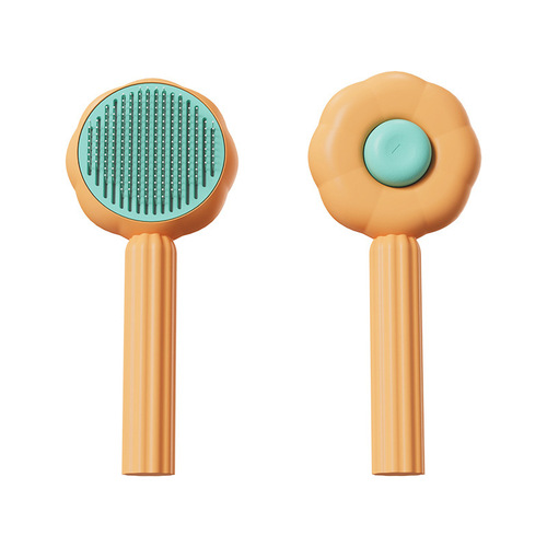 New Sunflower pet comb cat comb pet brush pet self-cleaning needle comb pet hair remover pet comb