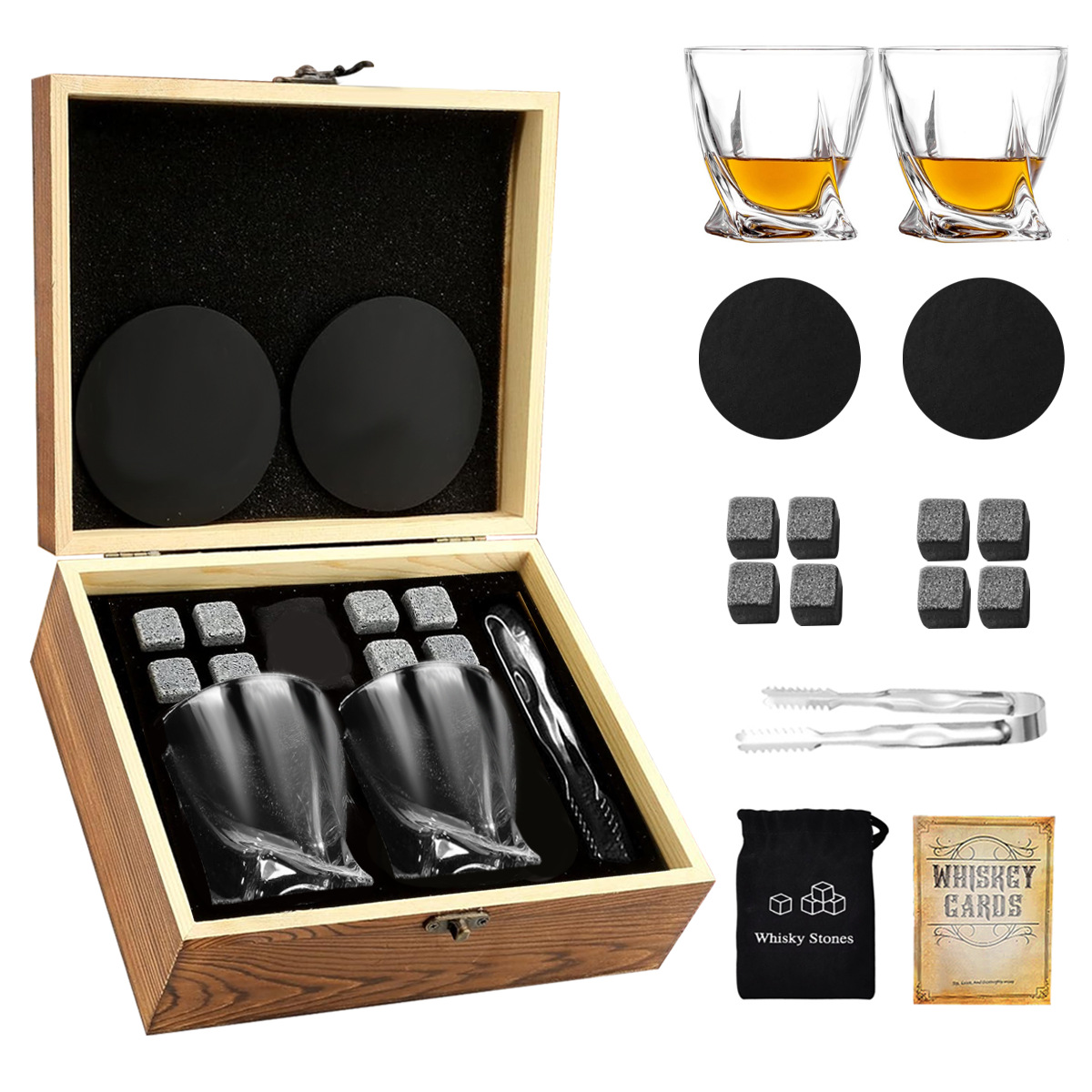 *트위스트컵 2컵 8스톤 위스키 나무상자 15개 세트