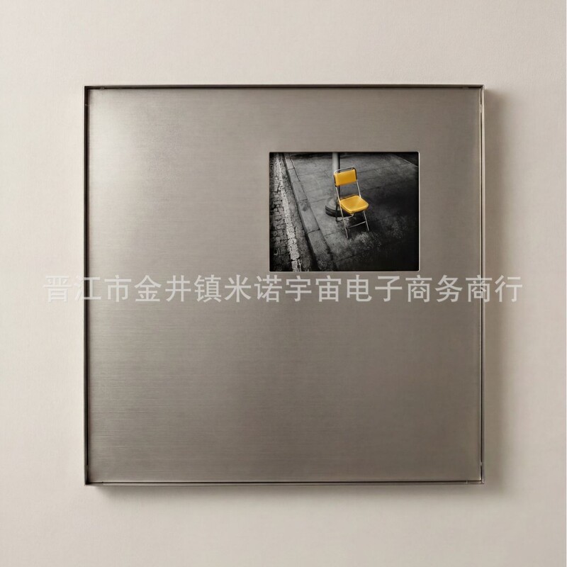 Stainless Steel Metal Picture Frame Niche Industrial Style Ins Style Wall Hanging High-End Living Room Study B&B Hotel Decoration