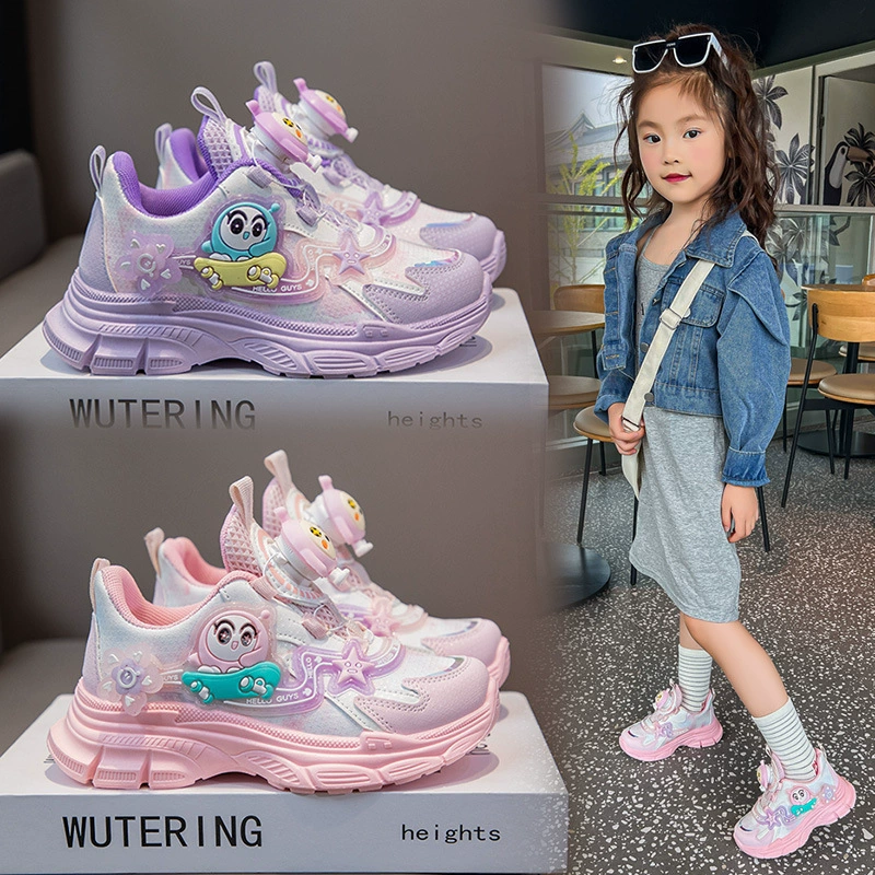 Кожаная обувь для девочек 2024 осень новая детская спортивная обувь для девочек