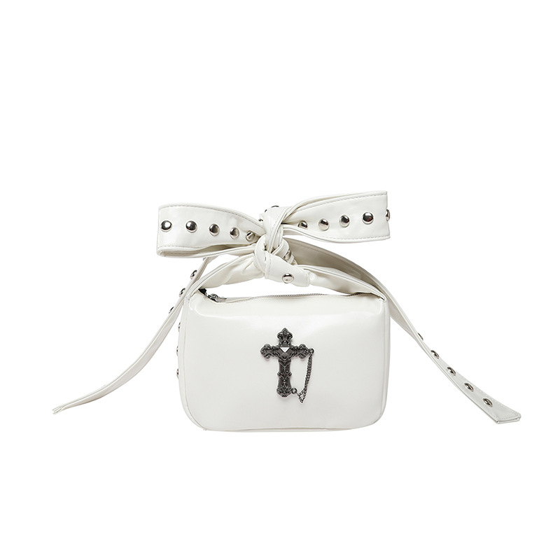 Bolso de textura transfronteriza 2025 verano nuevo bolso femenino moda fresco remache bandolera cruz personalizada