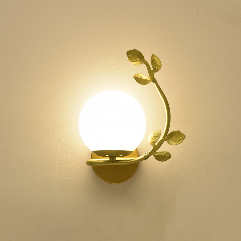 北欧壁灯卧客厅简约现代卧室床头灯led轻奢美式金色防尘虫墙壁灯
