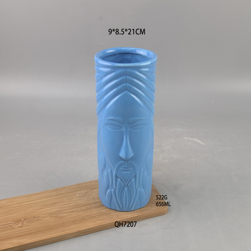 Transfronterizos Titi Taza Bar Taza de cóctel Hawaiian Teiki Taza Creativa Taza Cerámica Taza Zombie Taza Cerámica