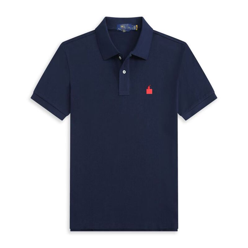 Cross-Border High-Quality Rl Pony Logo Embroidered Summer Men's Short-Sleeved Polo Shirt Pure Cotton Lapel Large Size Loose T-Shirt Cross-Border High-Quality Rl Pony Logo Embroidered Summer Men's Short-Sleeved Polo Shirt Pure Cotton Lapel Large Size Loose T-Shirt
