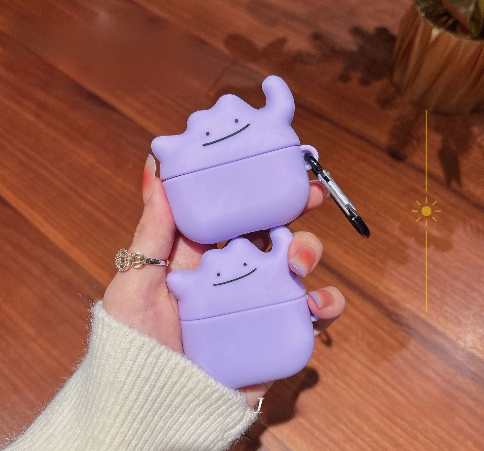 Cute cartoon purple shapeshifting AirPods Pro Bluetooth earphone case suitable for 1/2/3 generations, soft shell, new