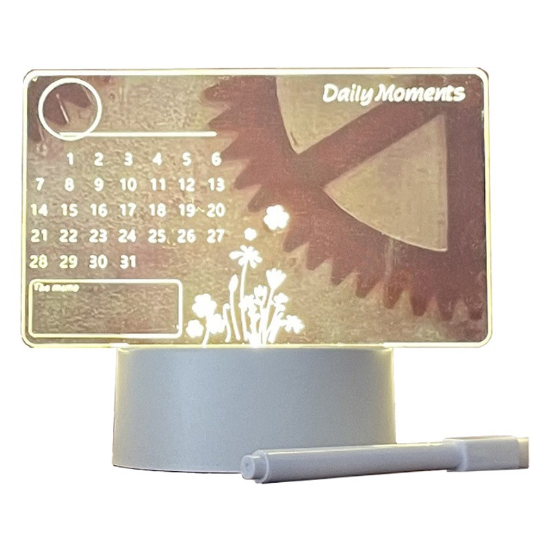 Acrílico transparente calendario tablero de notas borrable ins tablero de mensajes Home Memo prompt escritorio pequeña pizarra