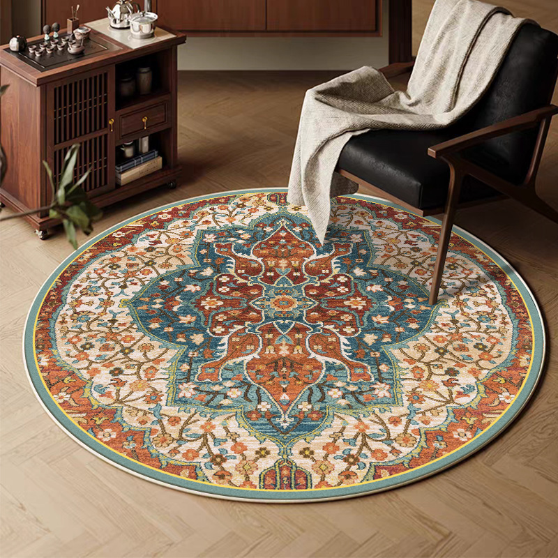 Alfombra de cachemira retro transfronteriza sala de estar sofá mantas de mesa de té mantas domésticas resistentes a la suciedad y al desgaste mantas de cama de dormitorio