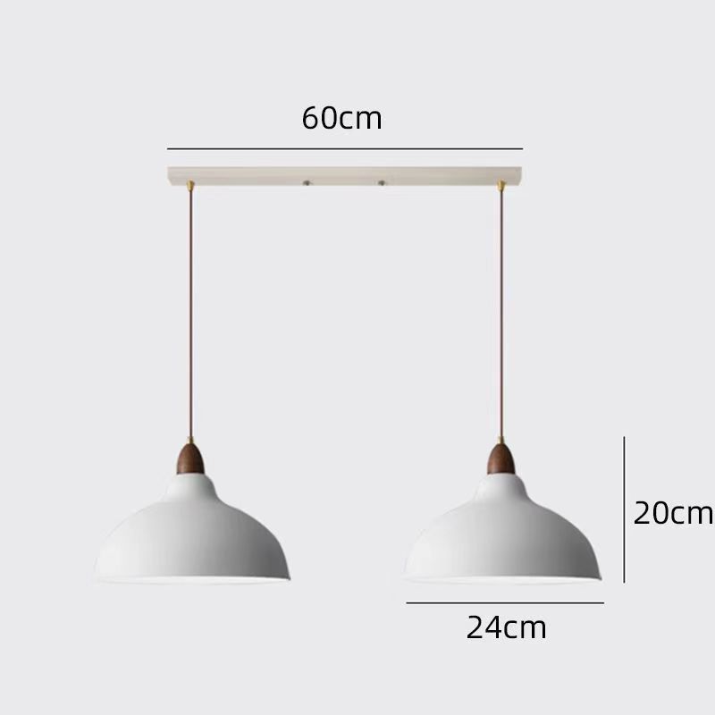 Double Medium White Long Disc Combination Pendant Lamp