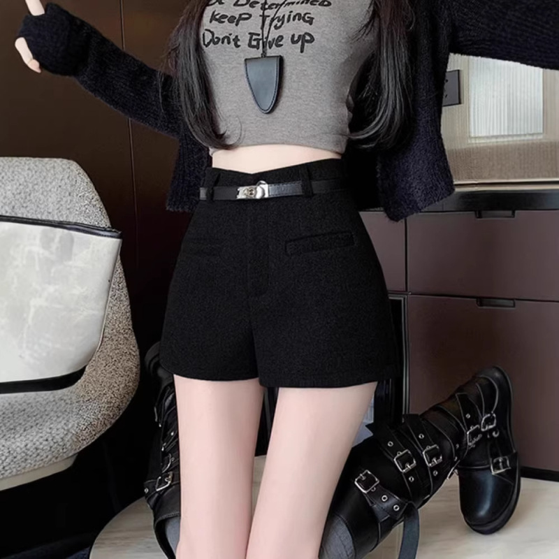 Gray Shorts for Women, Winter 2026 New Style, Thickened Woolen High-Waisted Slim-Fit Hip-Hugging Leggings for Petite Figures Gray Shorts for Women, Winter 2026 New Style, Thickened Woolen High-Waisted Slim-Fit Hip-Hugging Leggings for Petite Figures