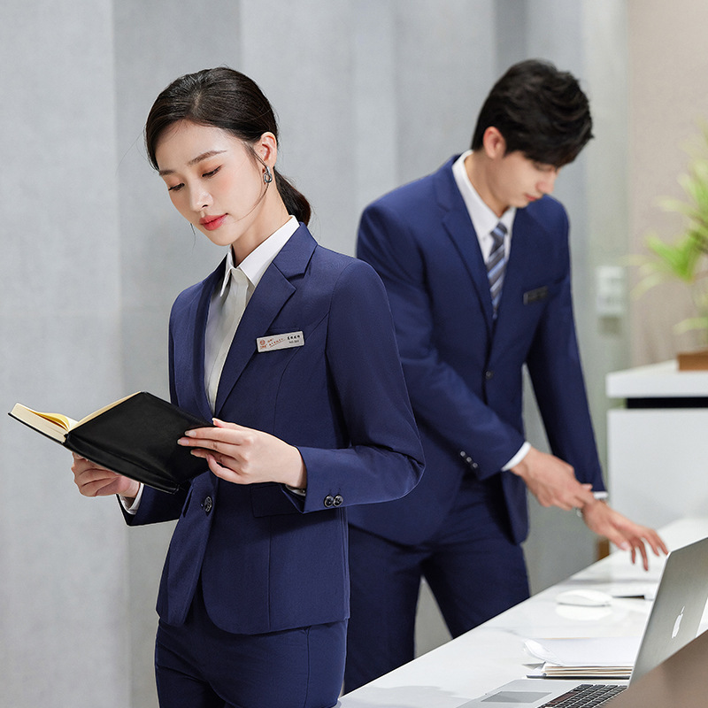 Men's Gray High-End Four-Season Suit Set for Work, Interview, Teacher, Professional Suit Set, Work Uniform