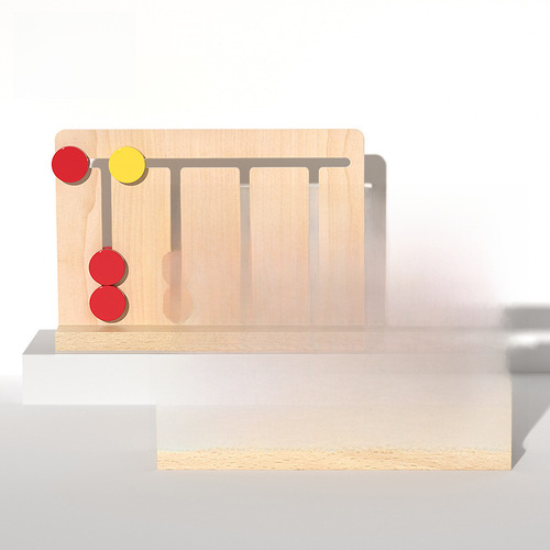 Four-color Game Matching Puzzle Wooden Intelligence Development Toy for Toddlers Boys and Girls 3-6 Years Old Brain-training Toy for Babies