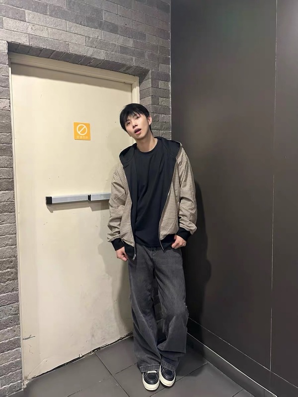 高货  双面穿千鸟格拉链连帽卫衣外套男女25秋冬宽松复古帽衫上衣|undefined