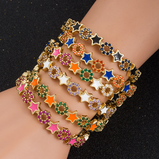 new fashion copperplated real gold microset zircon elephant bracelet accessoriespicture4
