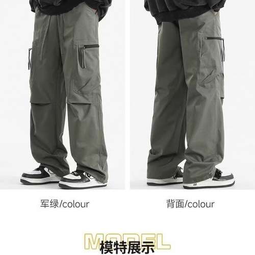 Overalls men's spring and autumn 2025 new style loose straight American fashion brand assault pants casual long pants
