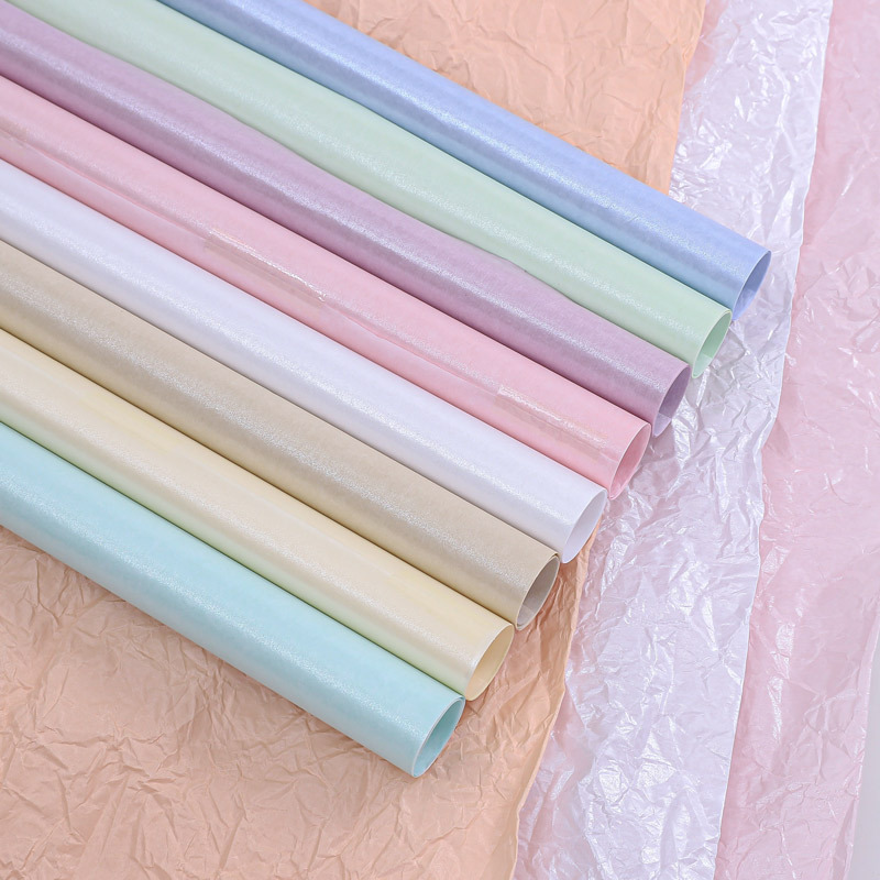 Fiesta de flores fábrica de flores al por mayor Pearl Guangzhou Sydney papel florista envasado papel de ropa zapatos bolsas de papel de embalaje regalos papel de embalaje