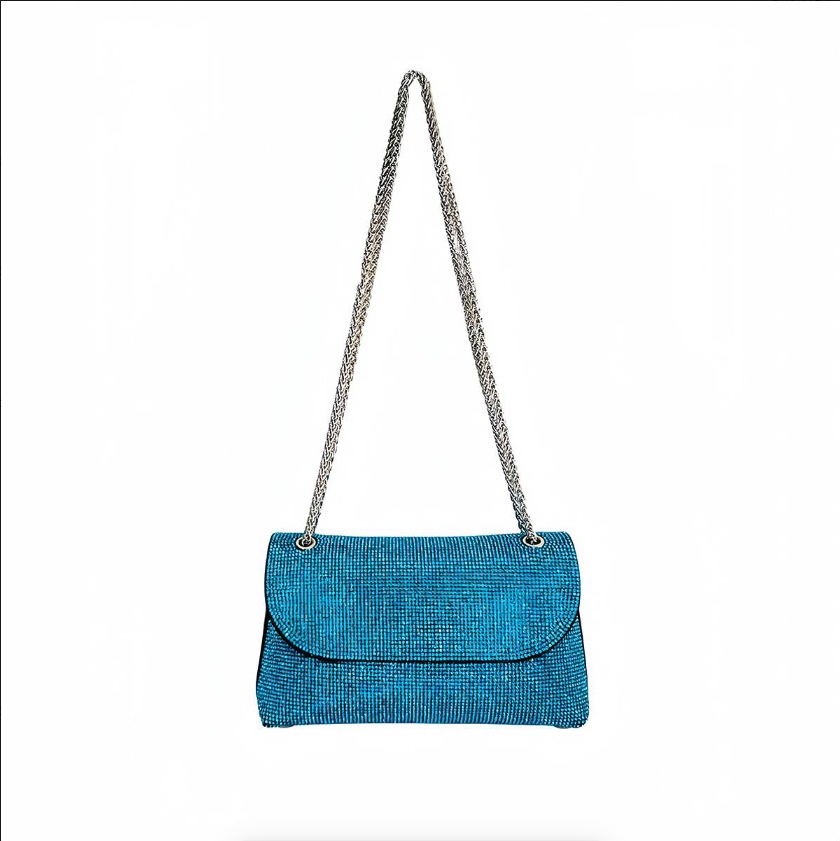 2024 Mini bolso de diamantes de imitación Guangzhou Trend Cross-border Foreign Trade Chain Ropa de cena con estilo bolso de tarjeta de cambio bolso de mensajero