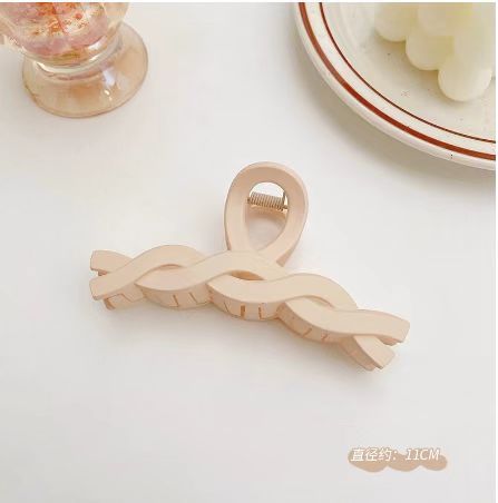 Horquilla de las mujeres espalda Cabeza esmerilado clip de pelo marrón horquilla Internet celebridad updo tiburón clip de alta calidad temperamento