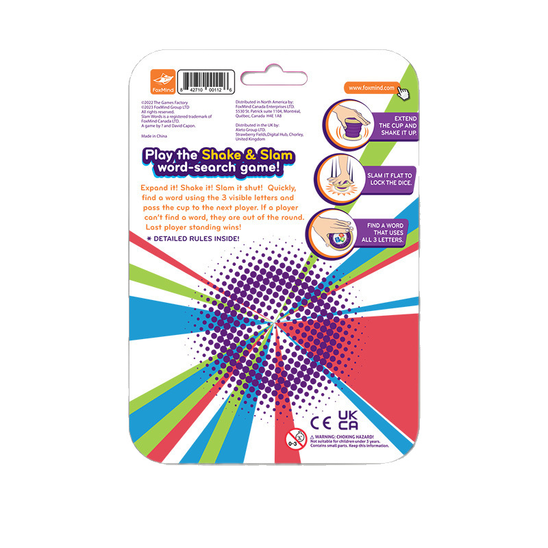 Foxmind Word Slam Aprendiendo palabras inglesas rápidamente Juguetes de puzzle para niños Juguetes de mesa interactivos para padres e hijos
