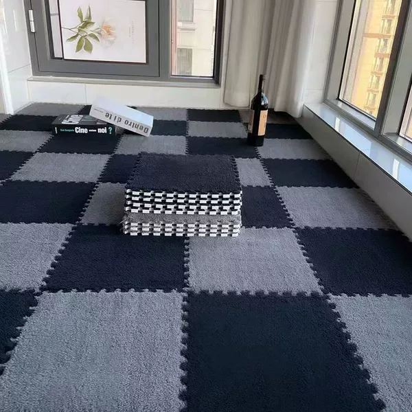 Black + light gray [Arctic velvet 1.5cm thickened]