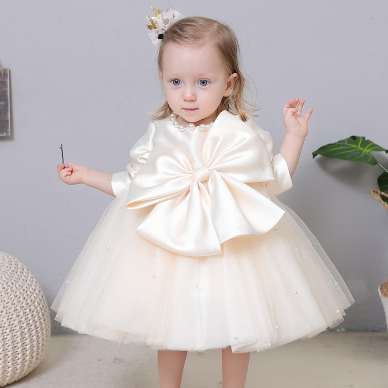 Abito da principessa per bambine da 0 a 3 anni, autunno/inverno, nuovo, 100 giorni, primo compleanno, abbigliamento per bambine, poliestere【Pre-ordine | Spedizione in 15 giorni】_voghion.com