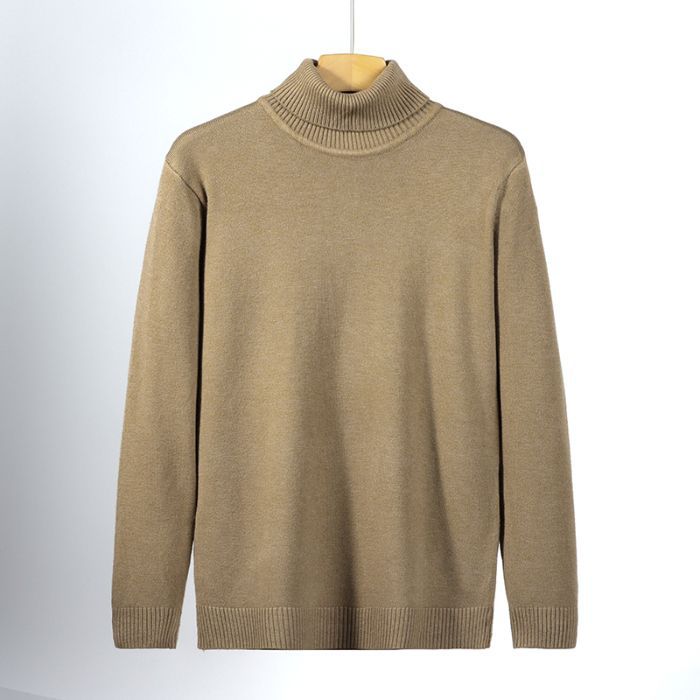 Men's Slim-Fit Turtleneck Sweater – Business Casual Knit Pullover, Wrinkle-Resistant & Warm (M-3XL, 13 Colors)_voghion.com