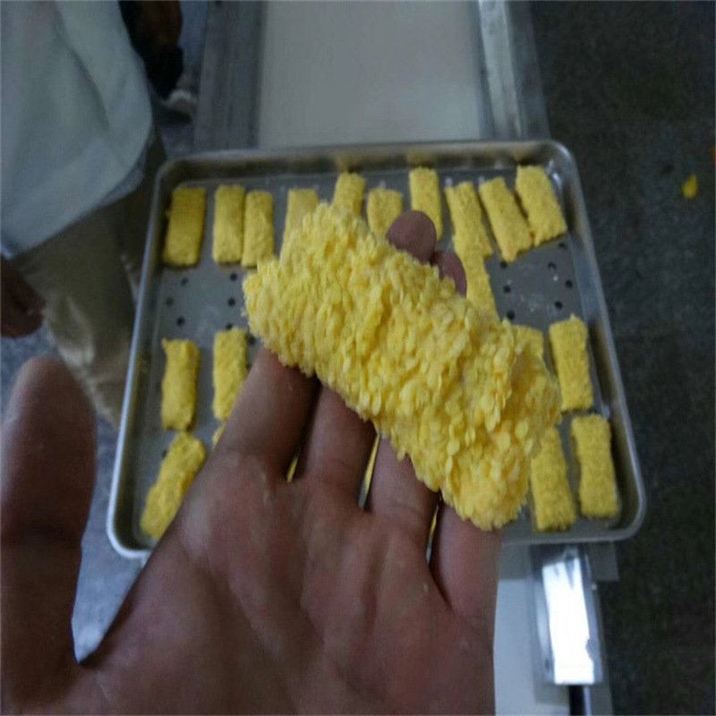 黄金奶酥上糠机 红豆派上浆裹面包糠机 技术指导红豆派粘浆裹糠机