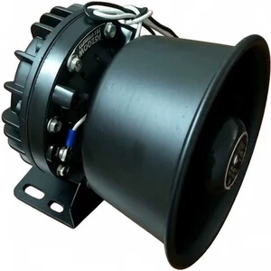 Cross-border 12V car alarm horn 200W high-pitched siren horn with round mouth design for heat dissipation