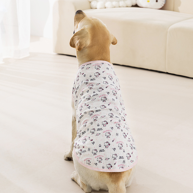 Ropa para mascotas Primavera y verano Perros finos de orejas grandes Marca común Perros medianos y grandes Chaleco Golden Retriever Labrador Ropa para perros