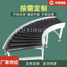 无动力包胶滚筒输送机黑色橡胶传送带滚轮输送带耐磨防滑辊道φ60