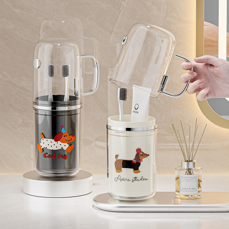 Ylellinen läpinäkyvä matkasetti hammasharjanpidike mukilla_voghion.com