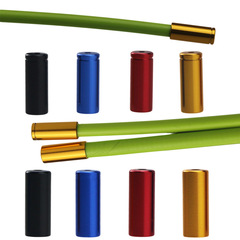 自行車剎車線管帽山地車剎車線尾帽線管套帽鋁合金彩色陽極線管套