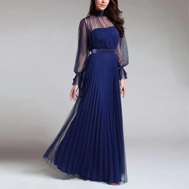 Wt1146 # Temperament Evening Dress, Banquet Annual Meeting, Elegant Long Style, Can Be Worn at Ordinary Times, Modern Aura, Long Sleeves for Women, Winter