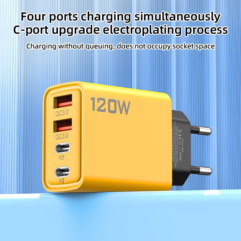 120W PD急速充電器、欧米英規対応、マルチポートUSB、スマホType-C充電器|undefined